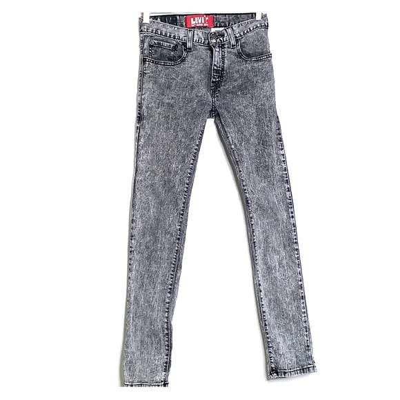 Levi's Other - LEVI’S • 510 Girls Bleached Grey Black Skinny Jean